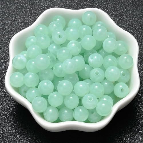 6–18 mm Farbverlauf-Acrylperlen, rund, Katzenauge, lose Abstandsperlen für die Schmuckherstellung, DIY, handgefertigtes Armband, Halskettenzubehör, 15–16 mm (10 Stück) von JMGDJ