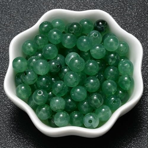6–18 mm Farbverlauf-Acrylperlen, rund, Katzenauge, lose Abstandsperlen für die Schmuckherstellung, DIY, handgefertigtes Armband, Halskettenzubehör, 4–8 mm (100 Stück) von JMGDJ