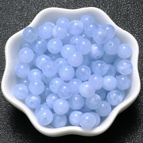 6–18 mm Farbverlauf-Acrylperlen, rund, Katzenauge, lose Abstandsperlen für die Schmuckherstellung, DIY, handgefertigtes Armband, Halskettenzubehör, 5–6 mm (100 Stück) von JMGDJ