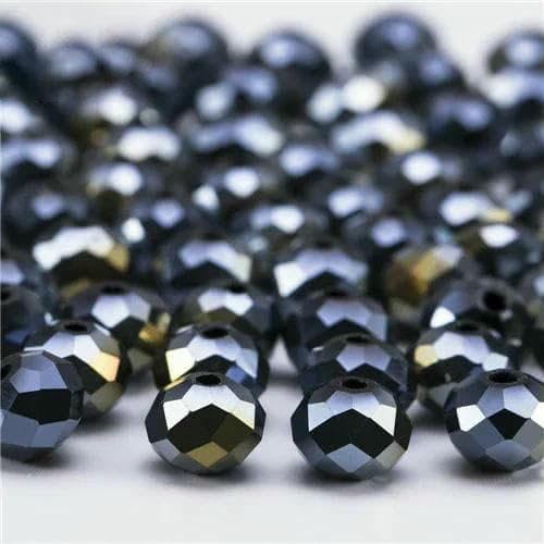 6 8 mm tschechische Rondell-Kristallperlen, AB-Farbe, facettierte Glasperlen, lose Abstandsperlen für die Schmuckherstellung, DIY-Armband, Halskette, Z302AB, schwarz, 6 mm, 90 6 8 mm tschechische Rondell-Kristallperlen, AB-Farbe, facettierte Glasperlen, lose Abstandsperlen für die Schmuckherstellung, DIY-Armband, Halskette, Z302AB, schwarz, 6 mm, 90 von JMGDJ