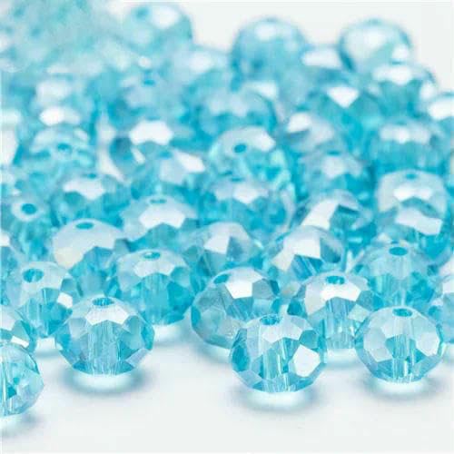 6 8 mm tschechische Rondell-Kristallperlen, AB-Farbe, facettierte Glasperlen, lose Abstandsperlen für die Schmuckherstellung, DIY-Armband, Halskette, Z309AB, Seeblau, 6 mm, 90 von JMGDJ