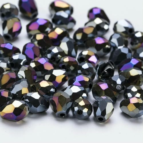 6 x 8 mm Österreichische facettierte Tropfen-Glasperlen, AB-Farbe, Wassertropfen-Kristall, lose Abstandsperlen für die Schmuckherstellung, DIY-Armband-ZKSD001-040-6 x 8 mm-65–70 Stück 6 x 8 mm Österreichische facettierte Tropfen-Glasperlen, AB-Farbe, Wassertropfen-Kristall, lose Abstandsperlen für die Schmuckherstellung, DIY-Armband-ZKSD001-040-6 x 8 mm-65–70 Stück von JMGDJ