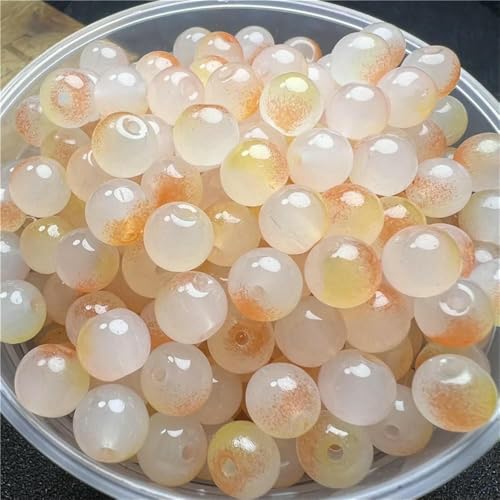 8 mm Glasperlen, wunderschönes mehrfarbiges handgefertigtes DIY-Armband, Armband, Schmuck, handgefertigte Perlen, Zubehörmaterial, 05–8 mm (50 Stück) von JMGDJ