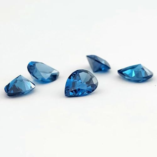 Birnenförmiger Zirkonia 5A, lose CZ-Steine, Grün, Meerblau, Kaffee, Rhodolith, Tansanit, Zirkon, Größe 3 x 5~10 x 12 mm, Blau, 10 x 12 mm, 25 Stück Birnenförmiger Zirkonia 5A, lose CZ-Steine, Grün, Meerblau, Kaffee, Rhodolith, Tansanit, Zirkon, Größe 3 x 5~10 x 12 mm, Blau, 10 x 12 mm, 25 Stück von JMGDJ