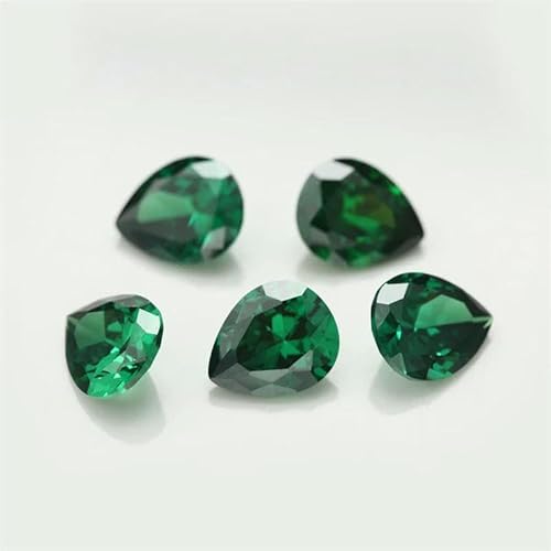 Birnenförmiger Zirkonia 5A, lose CZ-Steine, Grün, Meerblau, Kaffee, Rhodolith, Tansanit, Zirkon, Größe 3 x 5~10 x 12 mm, Grün, 5 x 7 mm, 20 Stück Birnenförmiger Zirkonia 5A, lose CZ-Steine, Grün, Meerblau, Kaffee, Rhodolith, Tansanit, Zirkon, Größe 3 x 5~10 x 12 mm, Grün, 5 x 7 mm, 20 Stück von JMGDJ