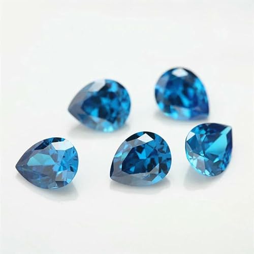 Birnenförmiger Zirkonia 5A, lose CZ-Steine, Grün, Seeblau, Kaffee, Rhodolith, Tansanit, Zirkon, Größe 3 x 5 – 10 x 12 mm, Tiefseeblau, 6 x 8 mm, 50 Stück Birnenförmiger Zirkonia 5A, lose CZ-Steine, Grün, Seeblau, Kaffee, Rhodolith, Tansanit, Zirkon, Größe 3 x 5 – 10 x 12 mm, Tiefseeblau, 6 x 8 mm, 50 Stück von JMGDJ