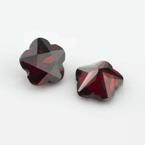 Größe 3 x 3,0 mm ~ 10 x 10 mm, 5A Zirkon, Blumenform, Zirkonia-Stein, loser CZ-Synthetik-Edelstein zur Schmuckherstellung, Granat, 10 x 10 mm, 50 Stück Größe 3 x 3,0 mm ~ 10 x 10 mm, 5A Zirkon, Blumenform, Zirkonia-Stein, loser CZ-Synthetik-Edelstein zur Schmuckherstellung, Granat, 10 x 10 mm, 50 Stück von JMGDJ