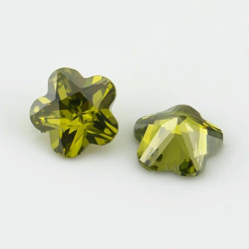 Größe 3 x 3,0 mm ~ 10 x 10 mm, 5A Zirkon, Blumenform, Zirkonia-Stein, loser CZ-Synthetik-Edelstein zur Schmuckherstellung, Olivgrün, 5 x 5 mm, 100 Stück Größe 3 x 3,0 mm ~ 10 x 10 mm, 5A Zirkon, Blumenform, Zirkonia-Stein, loser CZ-Synthetik-Edelstein zur Schmuckherstellung, Olivgrün, 5 x 5 mm, 100 Stück von JMGDJ