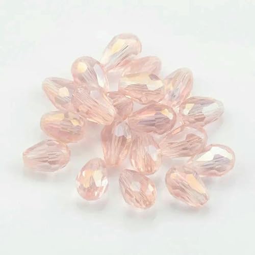 Kristallperlen in Tropfenform, Glas, 6 x 8 mm, 8 x 10 mm, lose, runde Abstandsperlen für die Schmuckherstellung, DIY, 24 Farben, Seide ab, 6 x 8 mm, 70 Stück Kristallperlen in Tropfenform, Glas, 6 x 8 mm, 8 x 10 mm, lose, runde Abstandsperlen für die Schmuckherstellung, DIY, 24 Farben, Seide ab, 6 x 8 mm, 70 Stück von JMGDJ