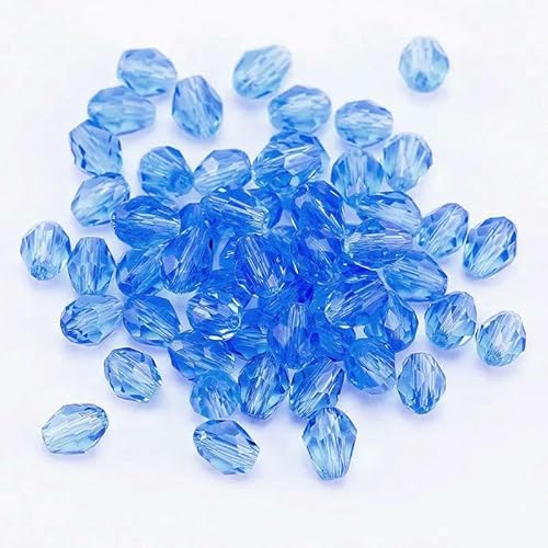 Kristallperlen in Tropfenform, Glas, 6 x 8 mm, 8 x 10 mm, lose, runde Abstandsperlen für die Schmuckherstellung, DIY, 24 Farben, blau, 6 x 8 mm, 70 Stück Kristallperlen in Tropfenform, Glas, 6 x 8 mm, 8 x 10 mm, lose, runde Abstandsperlen für die Schmuckherstellung, DIY, 24 Farben, blau, 6 x 8 mm, 70 Stück von JMGDJ