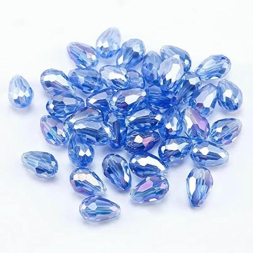 Kristallperlen in Tropfenform, Glas, 6 x 8 mm, 8 x 10 mm, lose, runde Abstandsperlen für die Schmuckherstellung, DIY, 24 Farben, blau ab, 6 x 8 mm, 70 Stück Kristallperlen in Tropfenform, Glas, 6 x 8 mm, 8 x 10 mm, lose, runde Abstandsperlen für die Schmuckherstellung, DIY, 24 Farben, blau ab, 6 x 8 mm, 70 Stück von JMGDJ