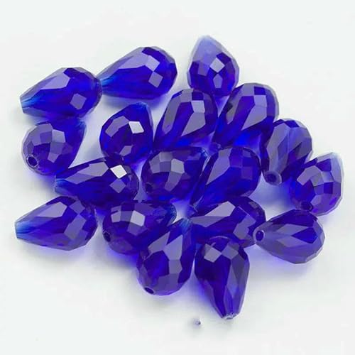 Kristallperlen in Tropfenform, Glas, 6 x 8 mm, 8 x 10 mm, lose, runde Abstandsperlen für die Schmuckherstellung, DIY, 24 Farben, dunkelblau, 6 x 8 mm, 70 Stück Kristallperlen in Tropfenform, Glas, 6 x 8 mm, 8 x 10 mm, lose, runde Abstandsperlen für die Schmuckherstellung, DIY, 24 Farben, dunkelblau, 6 x 8 mm, 70 Stück von JMGDJ