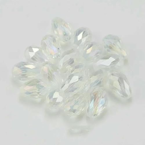 Kristallperlen in Tropfenform, Glas, 6 x 8 mm, 8 x 10 mm, lose, runde Abstandsperlen für die Schmuckherstellung, DIY, 24 Farben, transparent, 8 x 10 mm, 60 Stück Kristallperlen in Tropfenform, Glas, 6 x 8 mm, 8 x 10 mm, lose, runde Abstandsperlen für die Schmuckherstellung, DIY, 24 Farben, transparent, 8 x 10 mm, 60 Stück von JMGDJ
