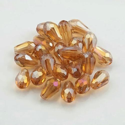 Kristallperlen in Tropfenform, Glas, 6 x 8 mm, 8 x 10 mm, lose, runde Abstandsperlen für die Schmuckherstellung, DIY, 24 Farben – ab-8 x 10 mm, 60 Stück Kristallperlen in Tropfenform, Glas, 6 x 8 mm, 8 x 10 mm, lose, runde Abstandsperlen für die Schmuckherstellung, DIY, 24 Farben – ab-8 x 10 mm, 60 Stück von JMGDJ