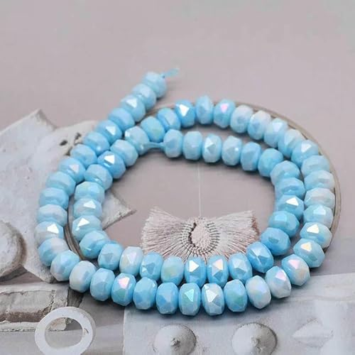 Macaron-Farbe, 8 mm, 30 Stück/Beutel, Glasperlen in Radform, facettierte runde Kugel, lose Glasperlen für die Schmuckherstellung, DIY-9, 8 mm, 30 Stück Macaron-Farbe, 8 mm, 30 Stück/Beutel, Glasperlen in Radform, facettierte runde Kugel, lose Glasperlen für die Schmuckherstellung, DIY-9, 8 mm, 30 Stück von JMGDJ