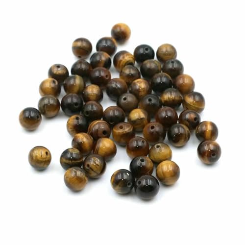 Natürliche runde Tigerauge-Amazonit-Amethyst-Achat-Jaspis-Granat-Abstandshalter-lose Steinperlen für die Schmuckherstellung, DIY-Armbandbasteln, Tigerauge, 10 mm, 10 Stück Natürliche runde Tigerauge-Amazonit-Amethyst-Achat-Jaspis-Granat-Abstandshalter-lose Steinperlen für die Schmuckherstellung, DIY-Armbandbasteln, Tigerauge, 10 mm, 10 Stück von JMGDJ