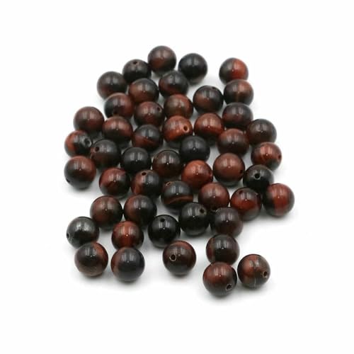 Natürliche runde Tigerauge-Amazonit-Amethyst-Achat-Jaspis-Granat-Abstandshalter-lose Steinperlen für die Schmuckherstellung, DIY-Armbandbasteln, rotes Tigerauge, 6 mm, 10 Stüc Natürliche runde Tigerauge-Amazonit-Amethyst-Achat-Jaspis-Granat-Abstandshalter-lose Steinperlen für die Schmuckherstellung, DIY-Armbandbasteln, rotes Tigerauge, 6 mm, 10 Stüc von JMGDJ