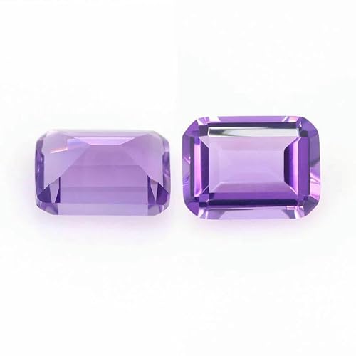 Natürlicher Amethyst-Kristall, loser Edelstein, ovale, birnenförmige, achteckige, rechteckige Form, geeignet für Schmuckeinlagen, leicht achteckig, 5 x 7 mm, 10 Stück Natürlicher Amethyst-Kristall, loser Edelstein, ovale, birnenförmige, achteckige, rechteckige Form, geeignet für Schmuckeinlagen, leicht achteckig, 5 x 7 mm, 10 Stück von JMGDJ