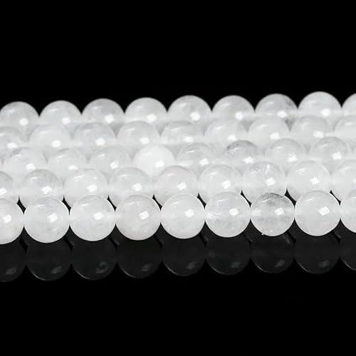 Naturstein, weiße Jade, runde, lose Abstandsperlen, 4, 6, 8, 10, 12 mm, zur Schmuckherstellung, DIY-Halsketten, Armband-Accessoires, weiße Jade, Perlen ca. 10 mm Naturstein, weiße Jade, runde, lose Abstandsperlen, 4, 6, 8, 10, 12 mm, zur Schmuckherstellung, DIY-Halsketten, Armband-Accessoires, weiße Jade, Perlen ca. 10 mm von JMGDJ