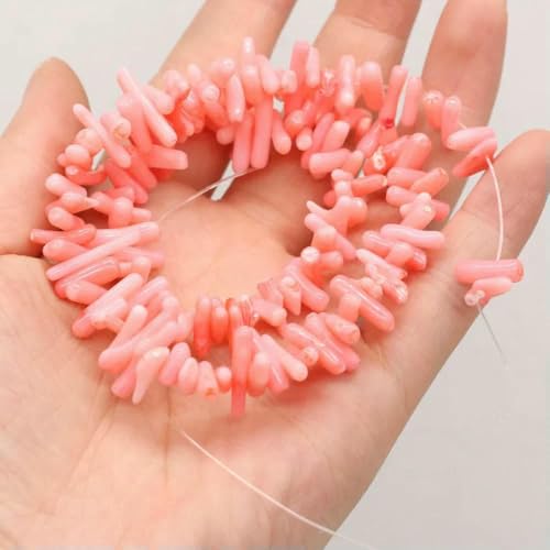 Naturstein-Korallenperlen, unregelmäßige Form, lose Perlen, Isolationsperlen für die Schmuckherstellung, DIY, für Armband-Halsketten-Zubehör, Pink, 6 x 12 mm Naturstein-Korallenperlen, unregelmäßige Form, lose Perlen, Isolationsperlen für die Schmuckherstellung, DIY, für Armband-Halsketten-Zubehör, Pink, 6 x 12 mm von JMGDJ