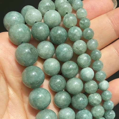 Naturstein-Perlen aus dunkelblauem Chalcedon-Jade, rund, lose Abstandsperlen zur Schmuckherstellung, 4/6/8/10/12 mm, handgefertigte Armbänder zum Selbermachen – burmesische Jade – 12 mm (ca. 30 St Naturstein-Perlen aus dunkelblauem Chalcedon-Jade, rund, lose Abstandsperlen zur Schmuckherstellung, 4/6/8/10/12 mm, handgefertigte Armbänder zum Selbermachen – burmesische Jade – 12 mm (ca. 30 St von JMGDJ
