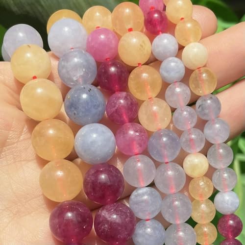 Naturstein-Perlen aus dunkelblauem Chalcedon und Jade, rund, lose Abstandsperlen zur Schmuckherstellung, 4/6/8/10/12 mm, handgefertigte Armbänder zum Selbermachen – gemischter Stein – 4,0 mm (ca. Naturstein-Perlen aus dunkelblauem Chalcedon und Jade, rund, lose Abstandsperlen zur Schmuckherstellung, 4/6/8/10/12 mm, handgefertigte Armbänder zum Selbermachen – gemischter Stein – 4,0 mm (ca. von JMGDJ