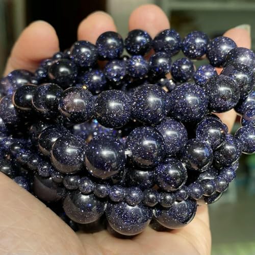 Natursteinperlen, 4, 6, 8, 10 mm, Tigerauge, Lava, Amazonit, Türkis, Achat, Jaspis, Perlen zur Schmuckherstellung, DIY-Armband, Halskette – Blauer Sandstein – 10 mm, 36 bis 37 Stück Natursteinperlen, 4, 6, 8, 10 mm, Tigerauge, Lava, Amazonit, Türkis, Achat, Jaspis, Perlen zur Schmuckherstellung, DIY-Armband, Halskette – Blauer Sandstein – 10 mm, 36 bis 37 Stück von JMGDJ