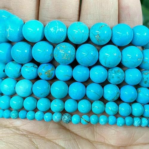Natursteinperlen, Achate, Jaspis, Tigerauge, Türkis, runde Perlen, DIY-Armband, Halskette zur Schmuckherstellung, 4/6/8/10/12 mm, Blaue Türkise, 14,0 mm, ca. 26 Stück Natursteinperlen, Achate, Jaspis, Tigerauge, Türkis, runde Perlen, DIY-Armband, Halskette zur Schmuckherstellung, 4/6/8/10/12 mm, Blaue Türkise, 14,0 mm, ca. 26 Stück von JMGDJ