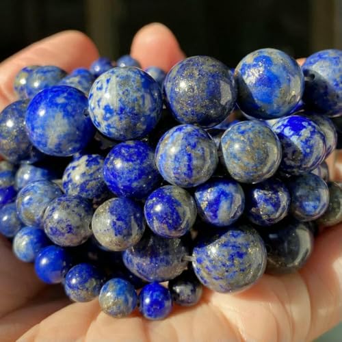 Natursteinperlen 4 6 8 10 mm Tigerauge Lava Amazonit Türkis Verkrustete Achate Jaspis Perlen für Schmuckherstellung DIY Armband Halskette-Lapislazuli-10 mm 36 bis 37 Stück Natursteinperlen 4 6 8 10 mm Tigerauge Lava Amazonit Türkis Verkrustete Achate Jaspis Perlen für Schmuckherstellung DIY Armband Halskette-Lapislazuli-10 mm 36 bis 37 Stück von JMGDJ