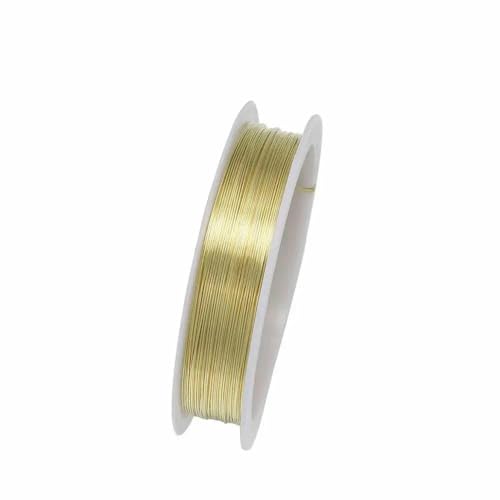 Rolle 0,2/0,3/0,4/0,5/0,6/0,7/0,8/1 mm stabiler Kupferdraht, Perlendraht für Armbänder, Halsketten, DIY-Schmuckherstellung, Zubehör-Gold-1Roll 0,4 mm x 9 m Rolle 0,2/0,3/0,4/0,5/0,6/0,7/0,8/1 mm stabiler Kupferdraht, Perlendraht für Armbänder, Halsketten, DIY-Schmuckherstellung, Zubehör-Gold-1Roll 0,4 mm x 9 m von JMGDJ