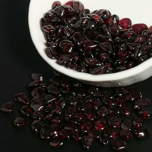 Unregelmäßige Amethyste, Granat, Tigerauge, Kristall, Natursteinsplitter, Kiesperlen für die Schmuckherstellung, DIY-Armband, Halskette, 40,6 cm, Granat, 3–5 mm, 40,6 cm, 15 g Unregelmäßige Amethyste, Granat, Tigerauge, Kristall, Natursteinsplitter, Kiesperlen für die Schmuckherstellung, DIY-Armband, Halskette, 40,6 cm, Granat, 3–5 mm, 40,6 cm, 15 g von JMGDJ