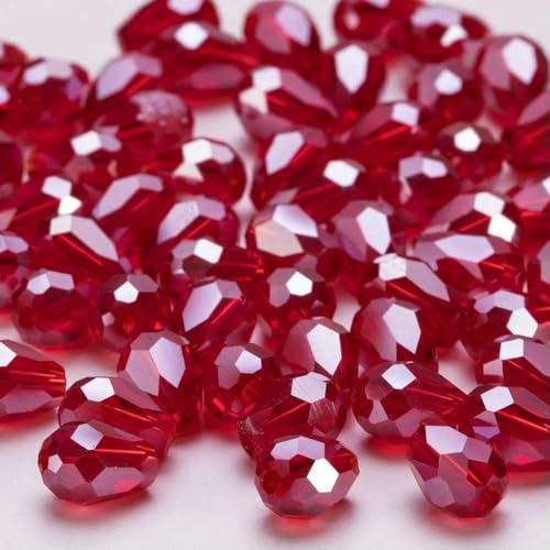 x 8 mm Österreichische facettierte Tropfen-Glasperlen, AB-Farbe, Wassertropfen-Kristall, lose Abstandsperlen für die Schmuckherstellung, DIY-Armband-ZKSD001-004-6 x 8 mm-65–70 Stück x 8 mm Österreichische facettierte Tropfen-Glasperlen, AB-Farbe, Wassertropfen-Kristall, lose Abstandsperlen für die Schmuckherstellung, DIY-Armband-ZKSD001-004-6 x 8 mm-65–70 Stück von JMGDJ