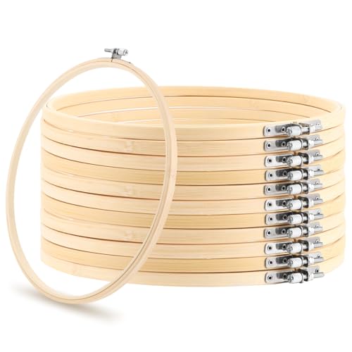 JMIATRY 12 Stück 26CM Stickrahmen Holz, Bambus Stickrahmen für DIY Kreuzstich Stickerei Kunst Handwerk Nähen JMIATRY 12 Stück 26CM Stickrahmen Holz, Bambus Stickrahmen für DIY Kreuzstich Stickerei Kunst Handwerk Nähen von JMIATRY