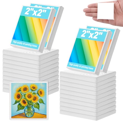JMIATRY 24 Stück Mini Leinwand 5x5cm, Leinwände zum Bemalen, Weiße Keilrahmen für Kunst & Handwerk JMIATRY 24 Stück Mini Leinwand 5x5cm, Leinwände zum Bemalen, Weiße Keilrahmen für Kunst & Handwerk von JMIATRY