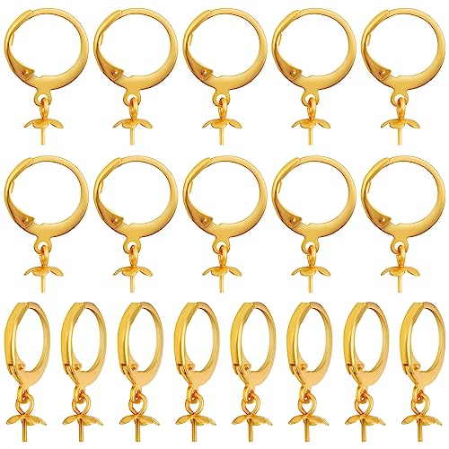 20 runde Ohrringhaken aus Edelstahl, hypoallergen, Ohrhaken mit Blumenbecher, Perlenkappen, Wäscheklammern, Stecknadeln für DIY-Ohrringe, Schmuckherstellung, goldfarben 20 runde Ohrringhaken aus Edelstahl, hypoallergen, Ohrhaken mit Blumenbecher, Perlenkappen, Wäscheklammern, Stecknadeln für DIY-Ohrringe, Schmuckherstellung, goldfarben von JMKTOOL