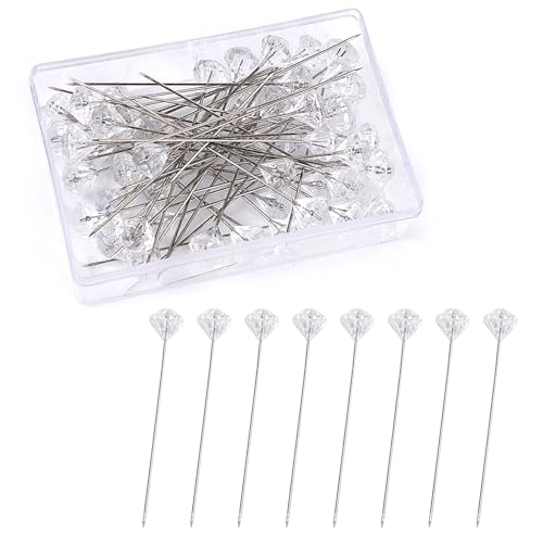 Stecknadeln mit Kopf Groß 200 Stück Stecknadeln Nähen Lang 38mm Diamant Kopf Abstecknadeln Sewing Pins Dekonadel Stecknadel Stecknadeln mit Kopf Groß 200 Stück Stecknadeln Nähen Lang 38mm Diamant Kopf Abstecknadeln Sewing Pins Dekonadel Stecknadel von JMOOT