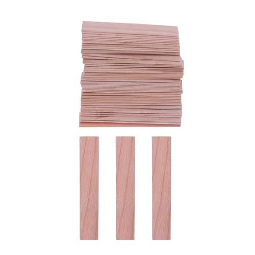 JMORCO Kerzendocht 50 Stück Holzdochte for Kerzen aus Soja- oder Palmwachs, Kerzenherstellungszubehör(12.5x75mm) von JMORCO