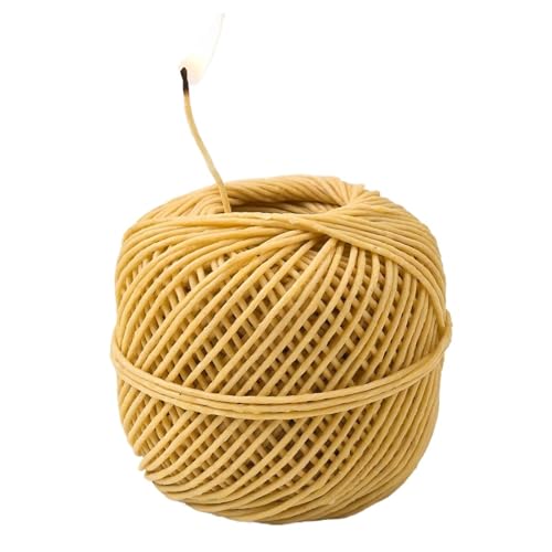 JMORCO Kerzendocht Bienenwachs Docht Ball Rauchfreie Kerze Dochte Handgemachte Handwerk Wachs Stick Machen DIY Projekte Zubehör(Yellow) von JMORCO