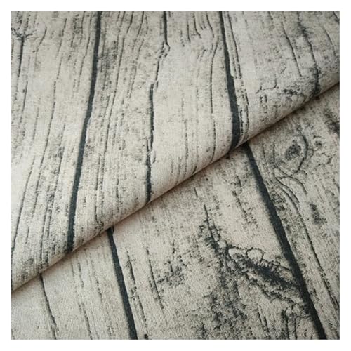 JMORCO Leinenstoff Bedruckter Holz-Baumwoll-Leinen-Stoff for Selbermachen, Quilten, Nähen, Sofa, Vorhang, Tischdecken, Möbelbezugsmaterial, Baumrinden-Serie(50cmx100cm) von JMORCO