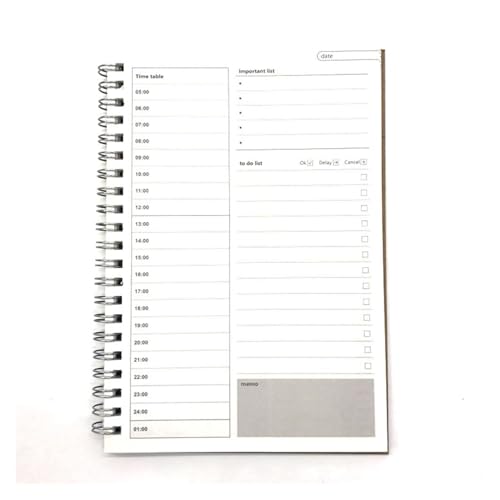 JMORCO Notizbuch 2 stücke Agenda Planer Notebook Zu Tun Liste Wöchentlich Planer Ziel Zeitpläne Organizer Notebook Zeitschriften Tagebuch Büro Schule Schreibwaren(Daily plann) von JMORCO