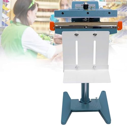 JMOUZHG Doppelheiz-Impuls-Versiegelungsmaschine - kommerzielles Fußpedal-Heißsiegel-Kit für Kunststoff-Polybeutel, ideal für den industriellen Einsatz (Singleside45cm) von JMOUZHG