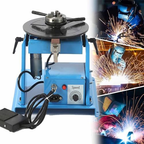 JMOUZHG Drehschweißpositionierer, mit 80 Spannfutter, 90°-Schweißtisch, 180 mm Plattenspieler-Positionierer, für Schweißverdrängung, Dreharbeiten von JMOUZHG