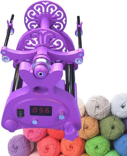 JMOUZHG Elektrisches Spinnrad für Garnherstellung, 800 U/min, Spinnrad für Wolle, Vorwärts und Rückwärtsgang für Wolle, Seide und andere Webereien, Violett, digital von JMOUZHG