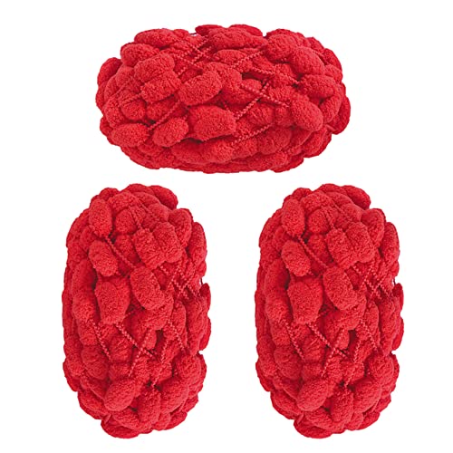 JMSL Wolle zum Häkeln,Garn zum Stricken und Basteln,Wolle Häkelgarn für Kunsthandwer DIY,100% Micro Polyester 3 STK. 450g,Chinese red JMSL Wolle zum Häkeln,Garn zum Stricken und Basteln,Wolle Häkelgarn für Kunsthandwer DIY,100% Micro Polyester 3 STK. 450g,Chinese red von JMSL
