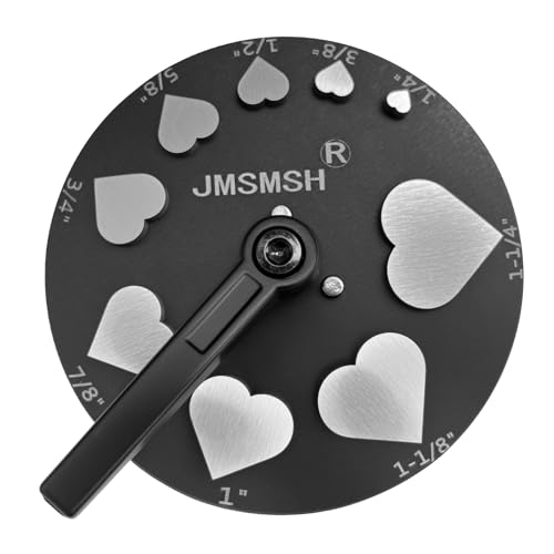 JMSMSH Scheibenschneider, Herzform, Set mit 9 Stanzern in Herzform, Schmuckherstellung, Anhängerstanzform von JMSMSH