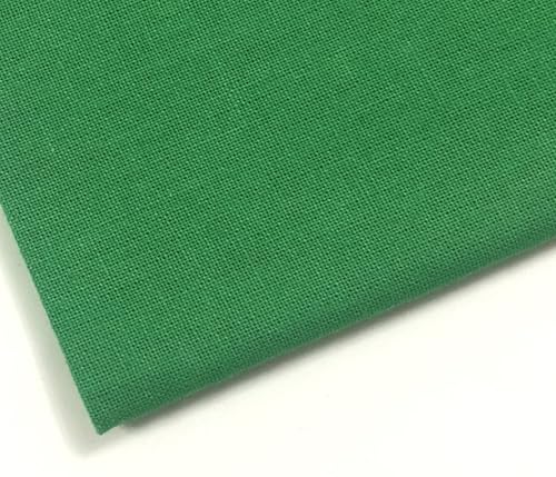 Unifarbener Smaragd-Stoff, 100 % Baumwolle, extra breit (150 cm) – ideal für Kunst und Handwerk, Schneidern, Quilten, Nähen, Bettwäsche, Kissenbezüge, Wimpelkette – weich, langlebig, hochwertiges von JMW.