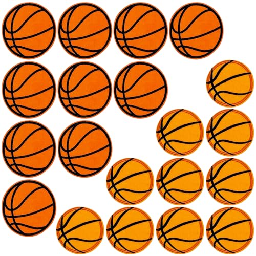 JMZLLRX 20 Stück Basketball Stickerei Aufnäher zum Aufbügeln und Aufnähen, Basketball Aufnäher Applikation Sport Stickerei Patches für Kleidung Rucksack Schuhe Jacke Jeans Hut JMZLLRX 20 Stück Basketball Stickerei Aufnäher zum Aufbügeln und Aufnähen, Basketball Aufnäher Applikation Sport Stickerei Patches für Kleidung Rucksack Schuhe Jacke Jeans Hut von JMZLLRX