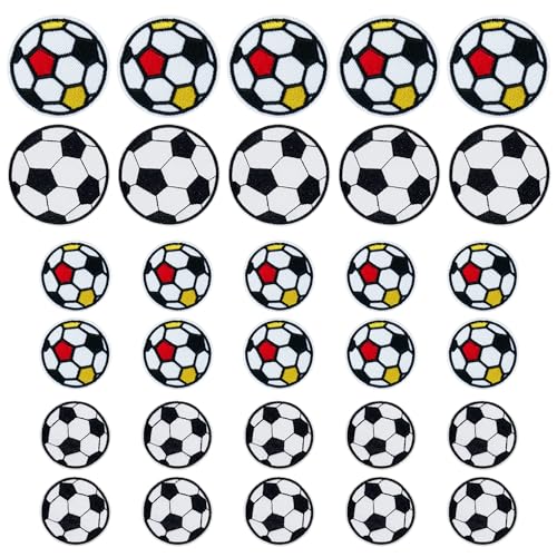 JMZLLRX 30 Stück Fußball Stickereien Aufnäher Fußball Aufnäher Aufnähen Fußball Sport Aufbügeln auf Nähen Stoff für Reparatur, Kleidung, Jacken, Taschen JMZLLRX 30 Stück Fußball Stickereien Aufnäher Fußball Aufnäher Aufnähen Fußball Sport Aufbügeln auf Nähen Stoff für Reparatur, Kleidung, Jacken, Taschen von JMZLLRX