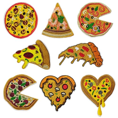 JMZLLRX 8 Stück Pizza Patches zum Aufbügeln Bügelflicken Kinder, Lebensmittel Bügelflicken DIY Patch Sticker für Kleidung Kleid Hut Jeans JMZLLRX 8 Stück Pizza Patches zum Aufbügeln Bügelflicken Kinder, Lebensmittel Bügelflicken DIY Patch Sticker für Kleidung Kleid Hut Jeans von JMZLLRX