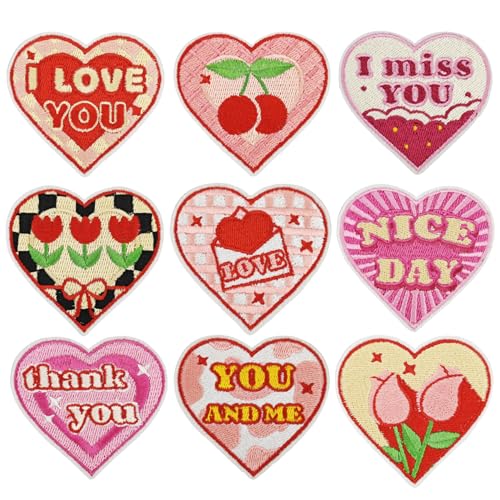JMZLLRX 9 Stück Kariertes Herz Applikationen Patches, Patches zum Aufbügeln, Patch Sticker für für Kleidung, Jacken, Rucksäcke, Jeans, Applique DIY Accessoire JMZLLRX 9 Stück Kariertes Herz Applikationen Patches, Patches zum Aufbügeln, Patch Sticker für für Kleidung, Jacken, Rucksäcke, Jeans, Applique DIY Accessoire von JMZLLRX